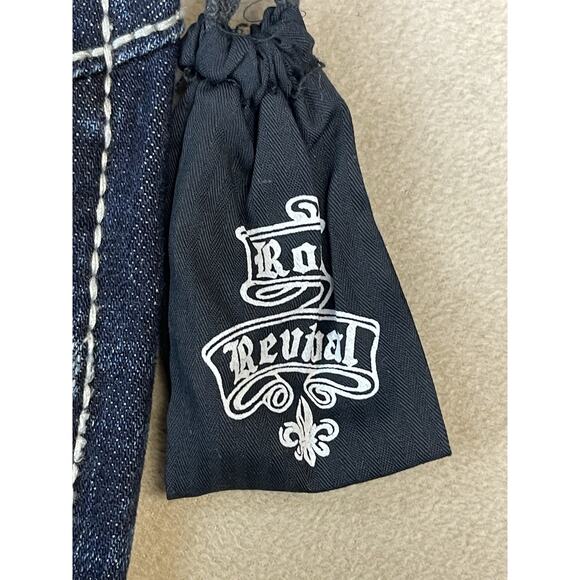 Rock Revival Jeans Womens 30 Blue‎ Sasha Straight Embroidered Low Rise Regular - Picture 12 of 16